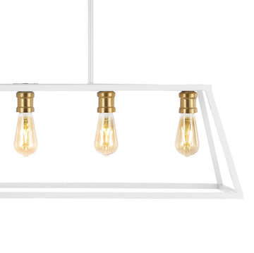 Floyd 38" Adjustable Iron Farmhouse Vintage LED Dimmable Pendant - JONATHAN Y